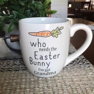 Who need the Easter bunny double sided mug